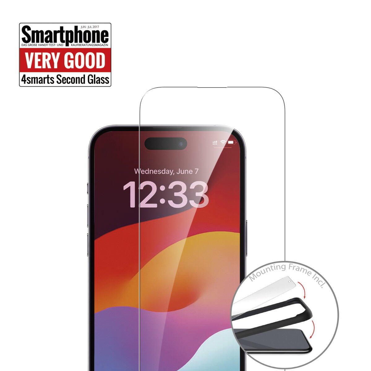 4smarts Second Glass mit Montagerahmen für Apple iPhone 15 4smarts Second Glass mit Montagerahmen für Apple iPhone 15